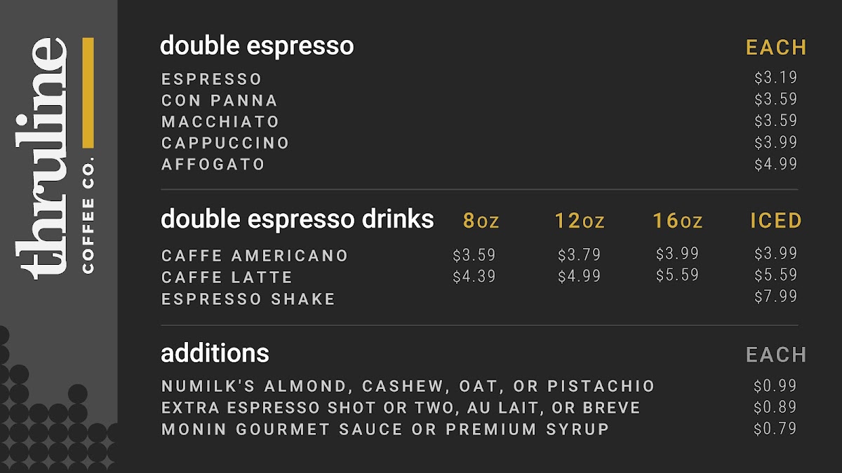 Thruline Coffee Co. Menu - Image 2