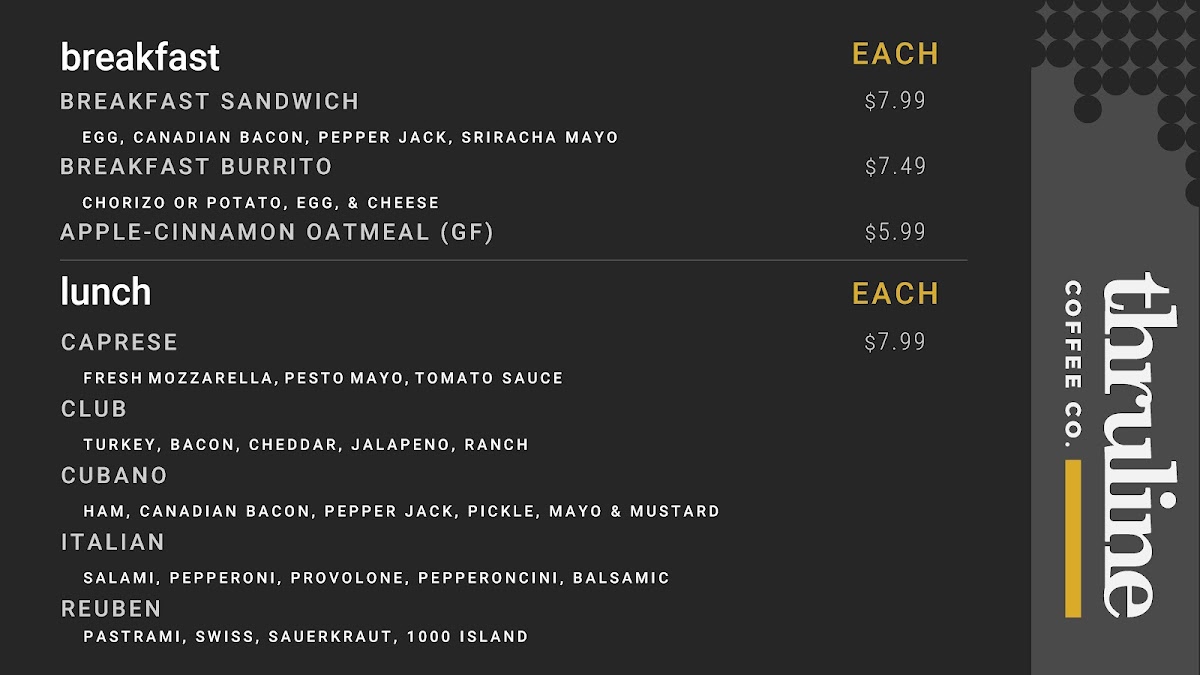 Thruline Coffee Co. Menu - Image 3